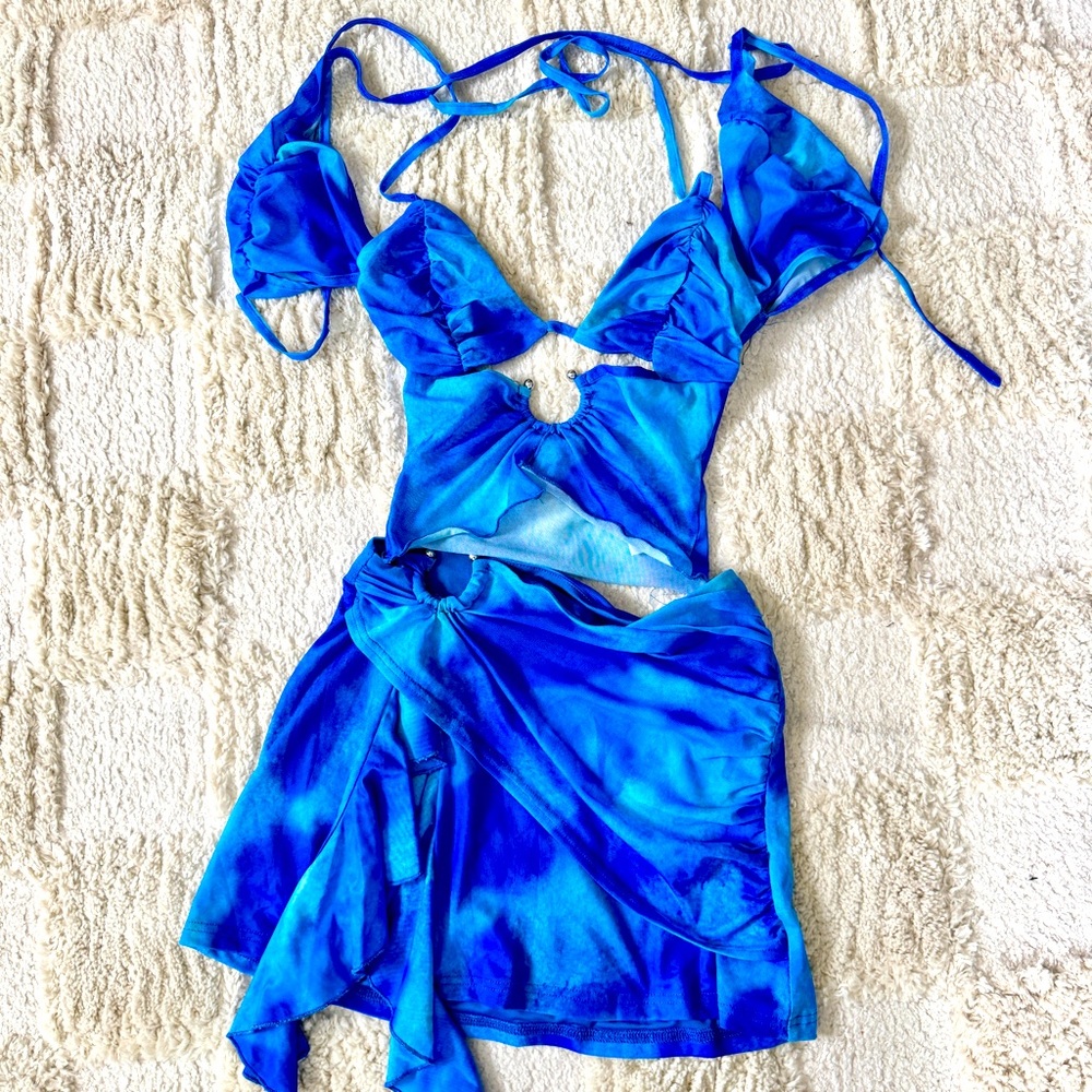 Outcast Samara Mesh Top/Skirt Set • Sapphire Sea 🩵🌊
